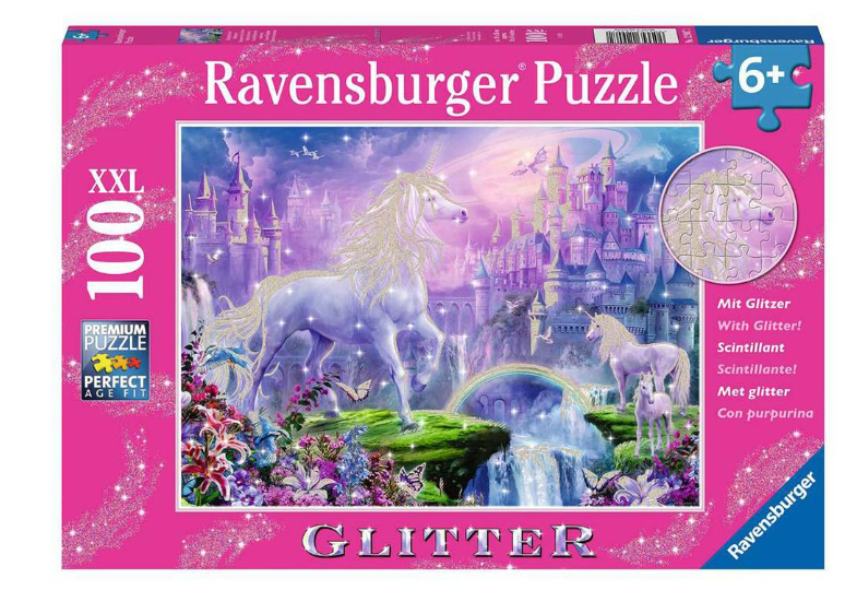 Ravensburger Unicorn Kingdom Glitter 100 Piece XXL Jigsaw Puzzle