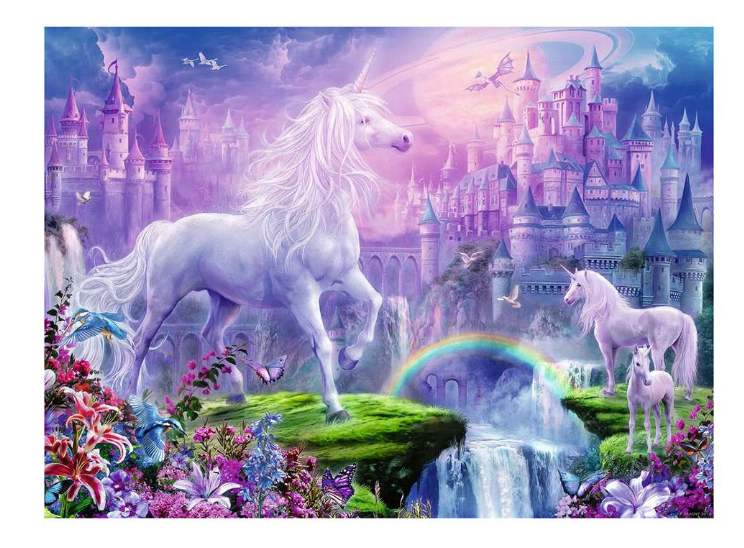 Ravensburger Unicorn Kingdom Glitter 100 Piece XXL Jigsaw Puzzle