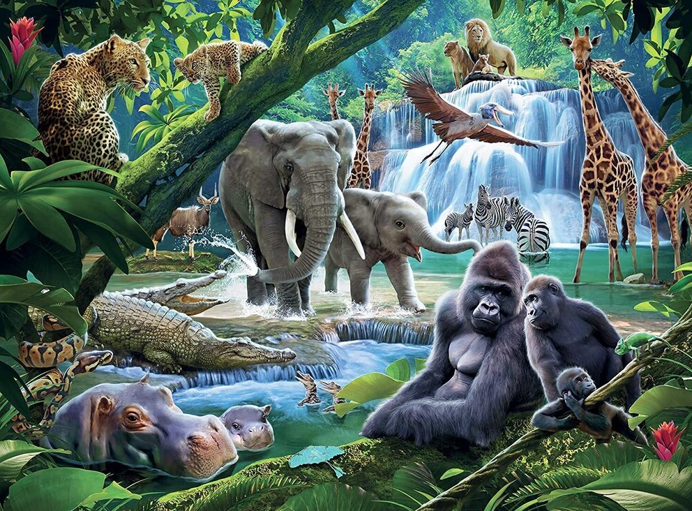 Ravensburger Puzzle 100pc XXL - Jungle Animals