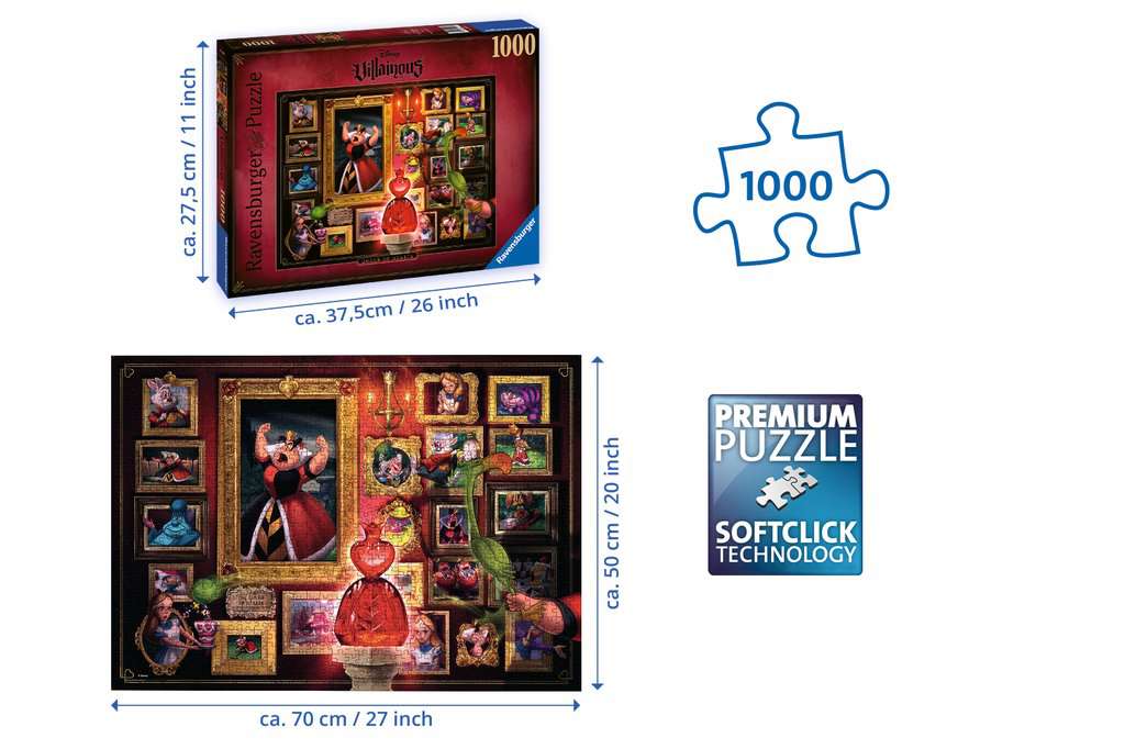 Ravensburger 1000PC Disney Villainous: Queen of Hearts