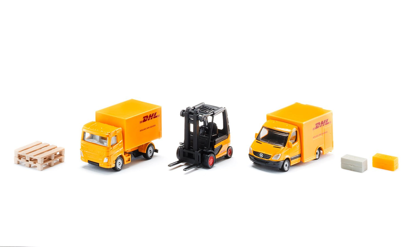 Siku – DHL Logistics 3 Vehicle And Accessories Playset