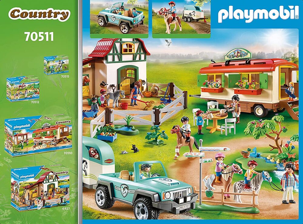 Playmobil Country Car with Pony Trailer