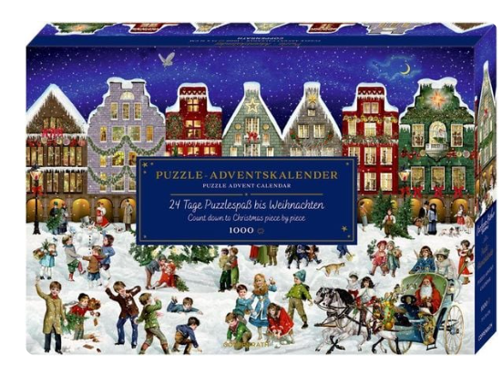 Winter Evening in the Town Advent Calendar Jigsaw Puzzle