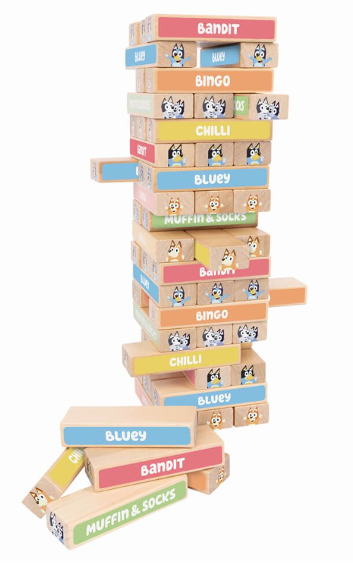 Bluey Wooden Tumpling Tower