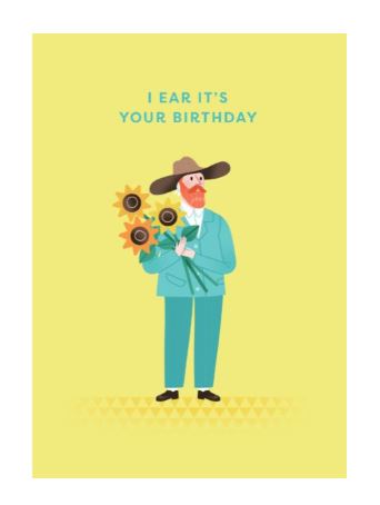 Card-Van Gogh Ear Birthday