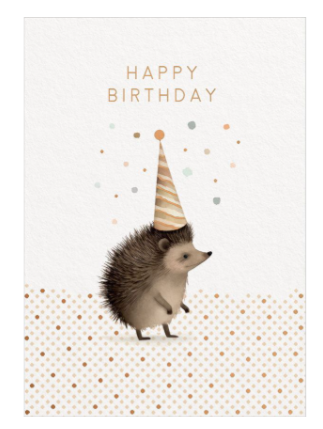 Foil Card - Happy Birthday Echidna