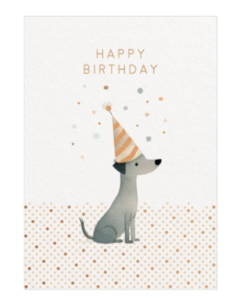 Foil Card - Happy Birthday Dog