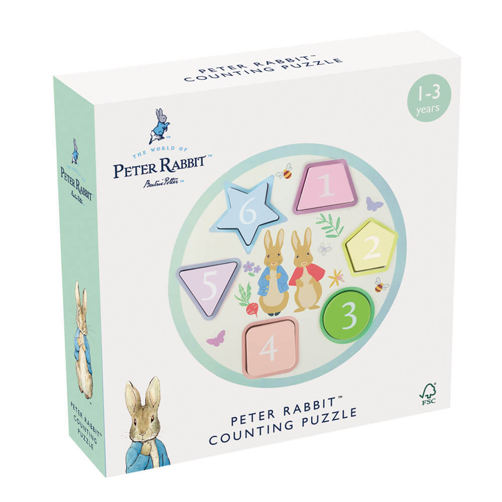 Beatrix Potter Counting Puzzle Peter Rabbit Wooden Toys