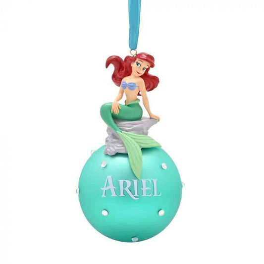 Disney Christmas Ariel On Glass Bauble