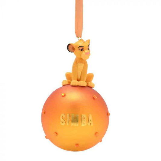 Disney Christmas Simba On Glass Bauble