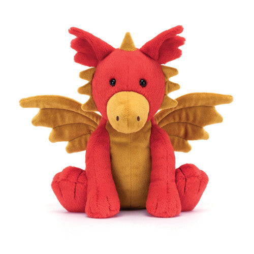 Jellycat Darvin Dragon Red and Gold 20cm