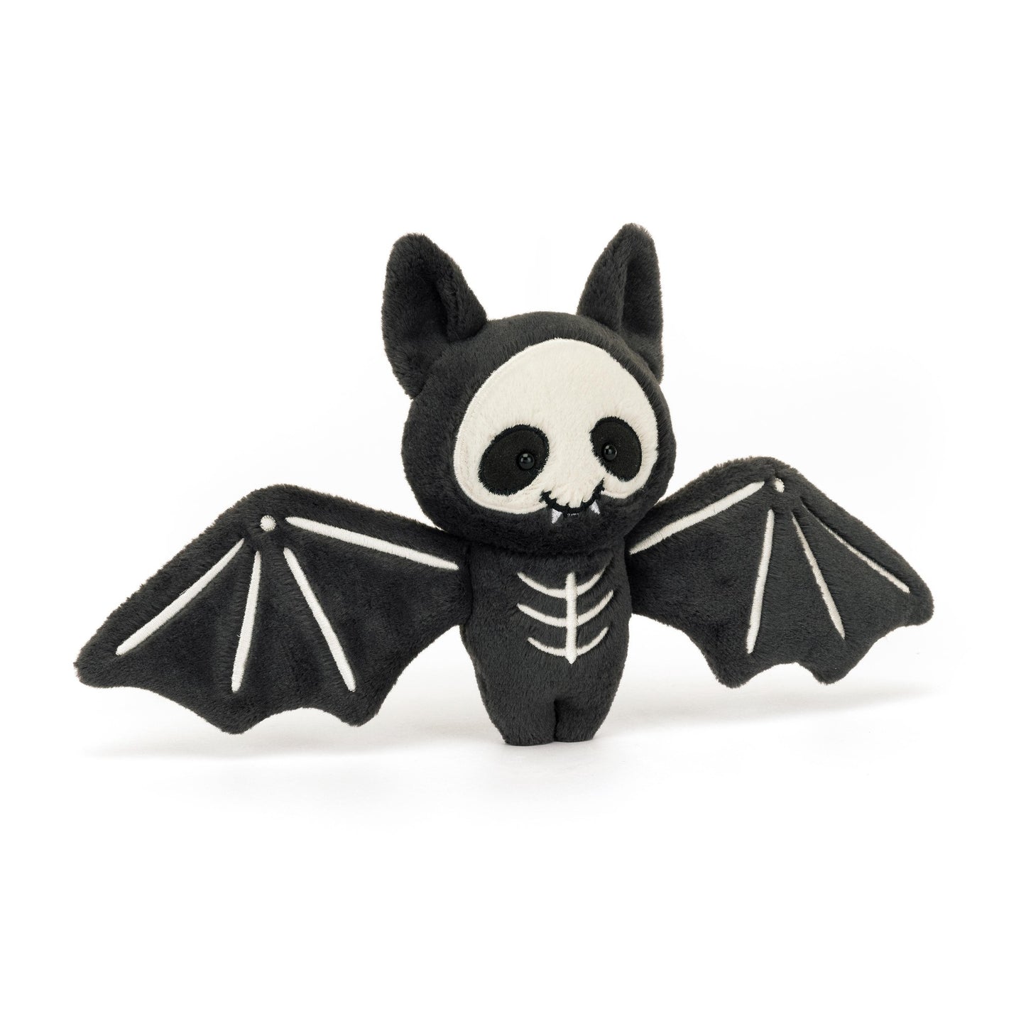 Jellycat Skelebat Jim Black & White