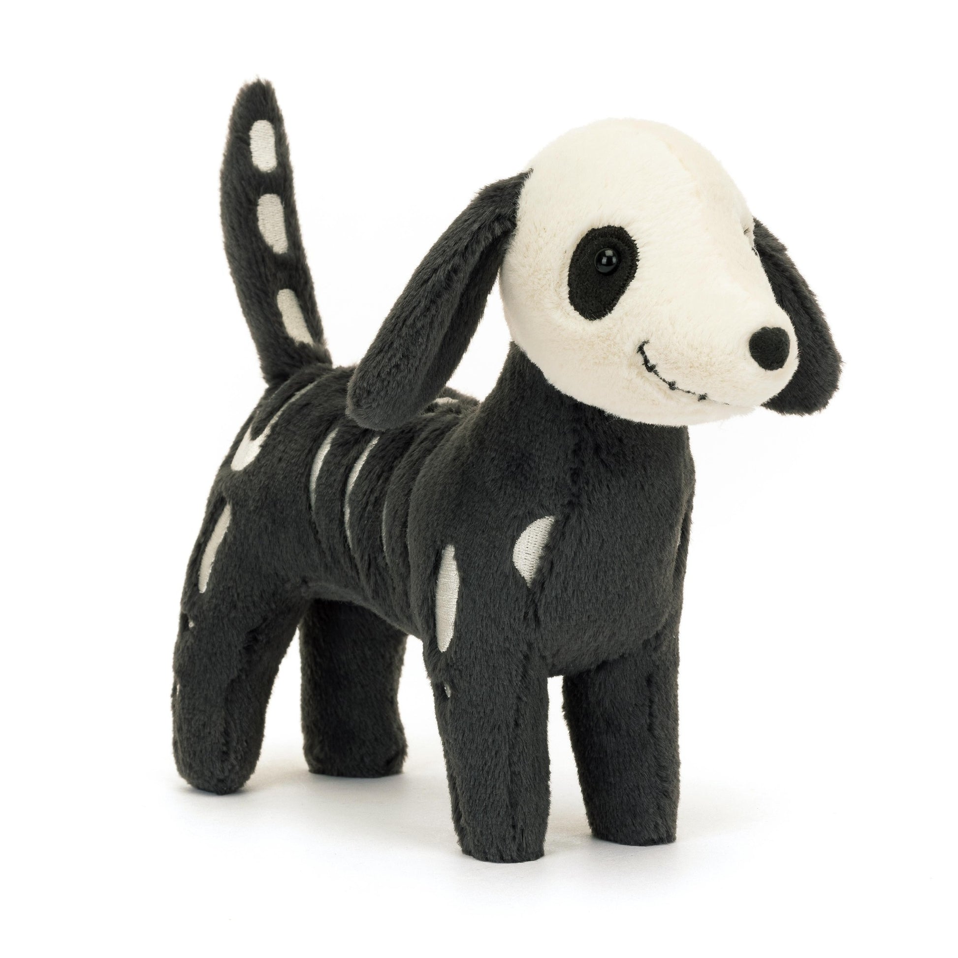 Jellycat Skeledog Dan Black & White