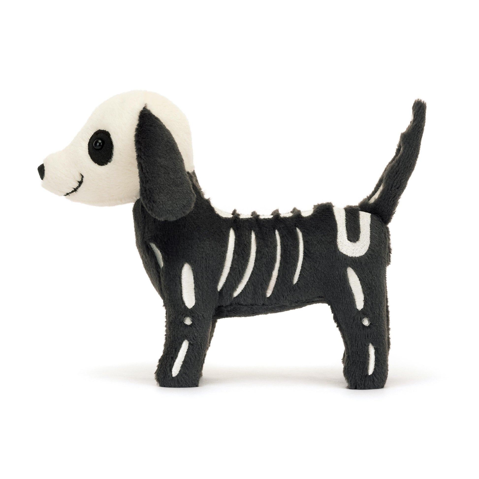 Jellycat Skeledog Dan Black & White