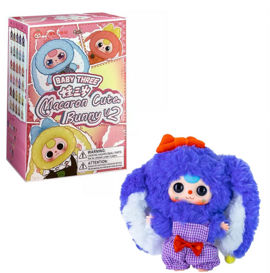 Baby Three: Macaron Cute Bunny V2 Plush Blind Box