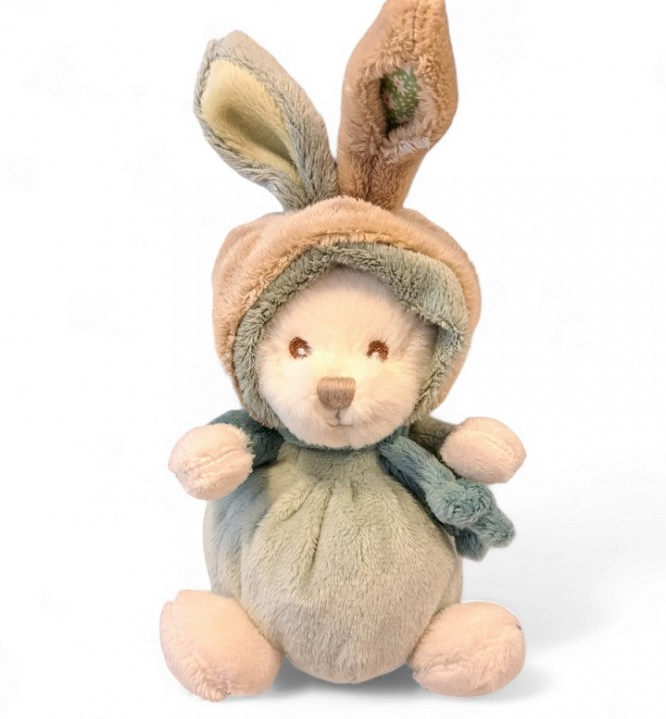 Bukowski Ziggy Happy Benji plush bear disguised as a blue rabbit