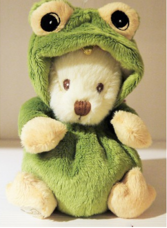 Bukowski Plush bear dressed as a frog prince