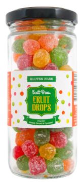 Scott Bros Candy Vintage Fruit Drops Boiled Sweets Jar 155g Aust Made