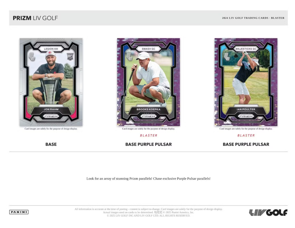 LIV Golf Panini 2024 Prizm Trading Card BLASTER Box [6 Packs]