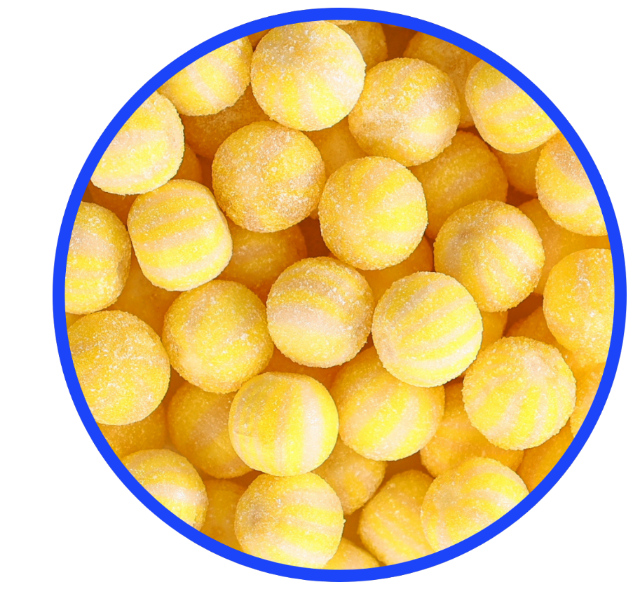 Scott Bros Candy Lemonade Fizz Balls Boiled Sweets Jar 155g 
