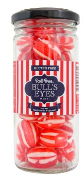 Scott Bros Candy Bulls Eyes Mint Boiled Sweets Jar 155g Aust Made