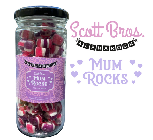 Scott Bros Candy Mum Rocks Boiled Sweets Jar 155g 