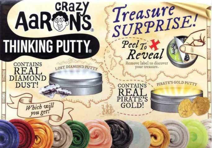 Crazy Aaron's Treasure Surprise Thinking Putty 2" Mini Tin