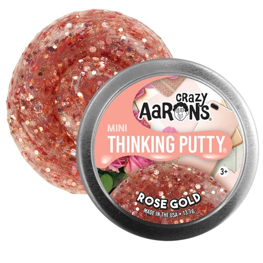 Crazy Aaron's mini Thinking Putty - Rose Gold 2" Tin