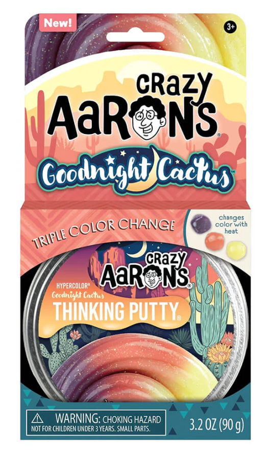 Crazy Aaron's Trendsetters Goodnight Cactus Thinking Putty 4" Tin