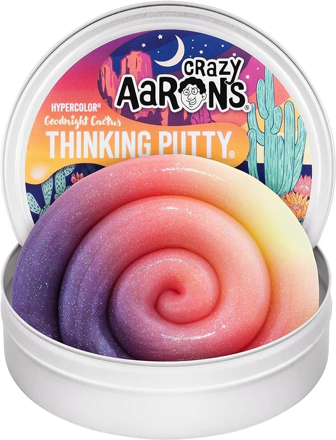 Crazy Aaron's Trendsetters Goodnight Cactus Thinking Putty 4" Tin