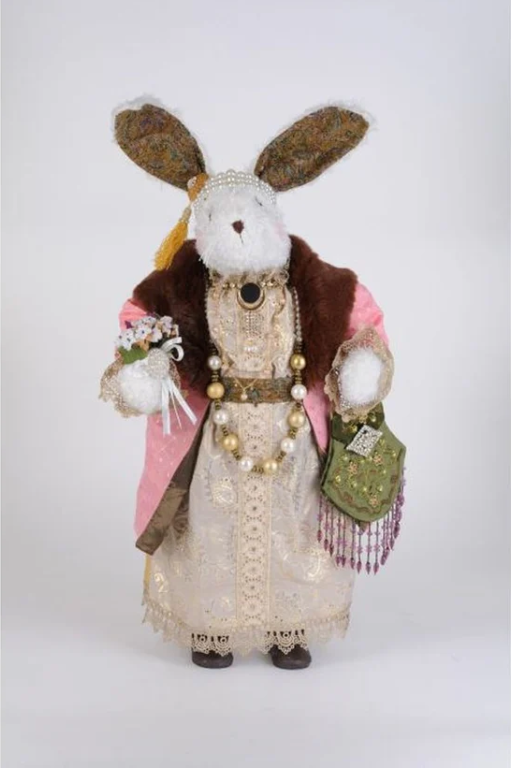 Karen Didion Pink Coat Victorian Bunny