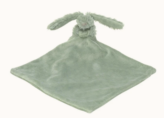 Mini Green Rabbit Richie with blanket - 28cm