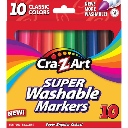 Cra-Z-Art Stationery Super Washable Markers 10 Pieces