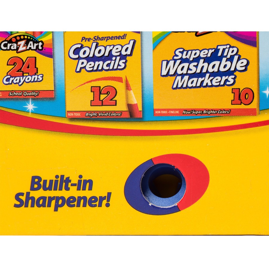 Cra-Z-Art Stationery Crayons with Sharpener & Bonus Marker 96 Piece