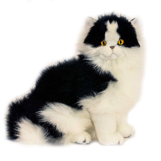 Bocchetta Sitting Piebald Cat Plush Toy - Angus