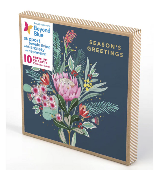 Beyond Blue Festive Botanic Charity Boxed Christmas Cards