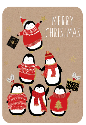 Redkite Penguin Fun Charity Boxed Christmas Cards