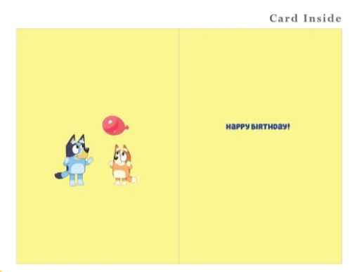 Bluey Birthday Card 1st Birthday