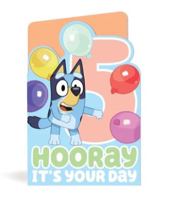 Bluey Birthday Card - 5th Birthday