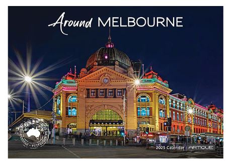 2025 Around Melbourne - Horizontal Wall Calendar