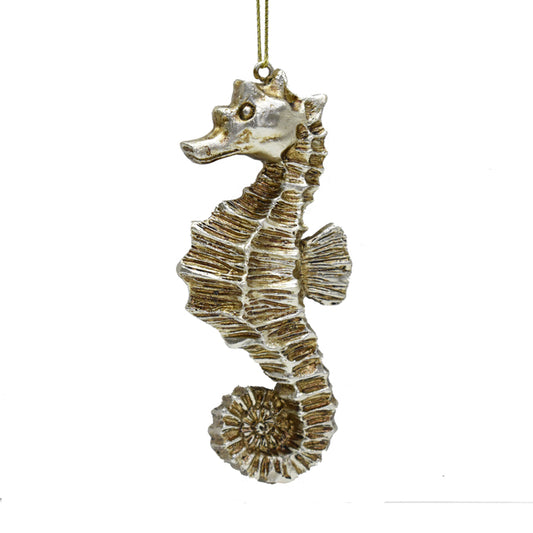 Champagne Seahorse Ornament 