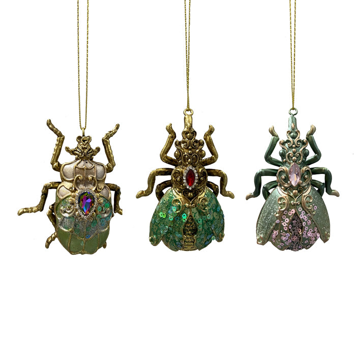 Resin Jewelled Beetle Ornament