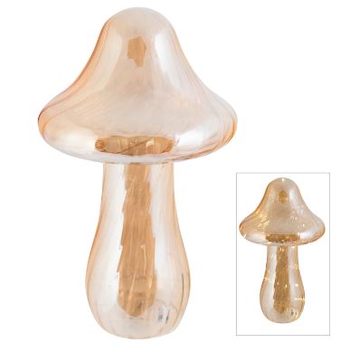 Glass LED Champagne Mushroom Large