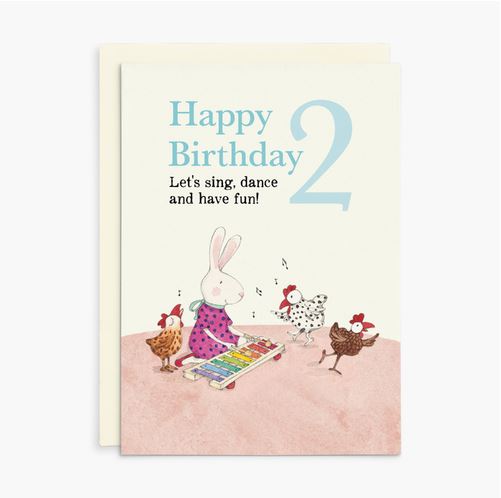 Ruby Red Shoes 2nd Birthday Card