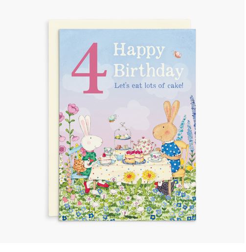 Ruby Red Shoes 4th Birthday Card