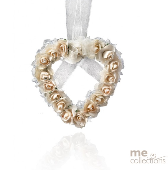 Me Collections Floral Heart Ivory 