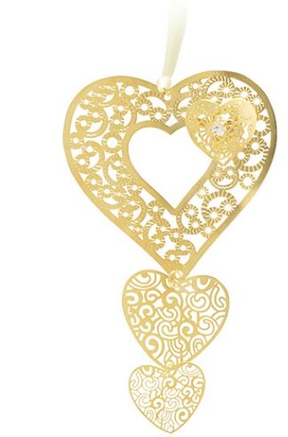 Wedding Charm - Gold Hearts