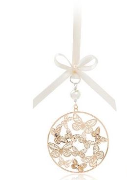 Wedding Charms - Butterflies in Gold Circle