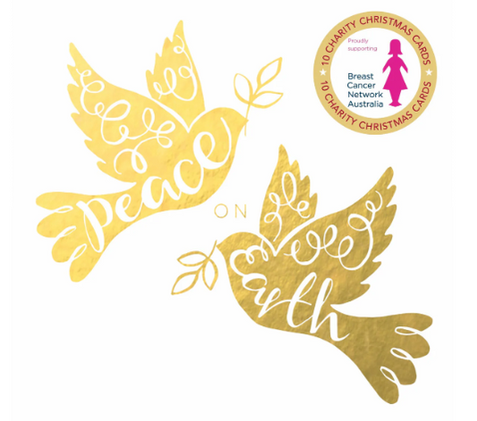 BCNA - Peace Doves - 10 Charity Christmas Cards Pack