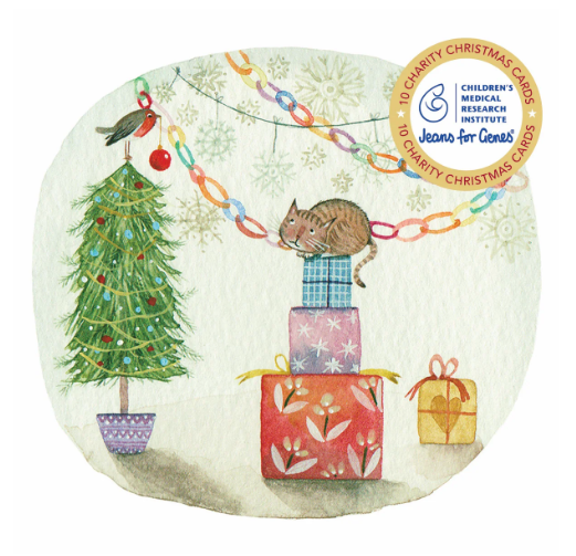 CMRI - Curious Cat - 10 Charity Christmas Cards Pack